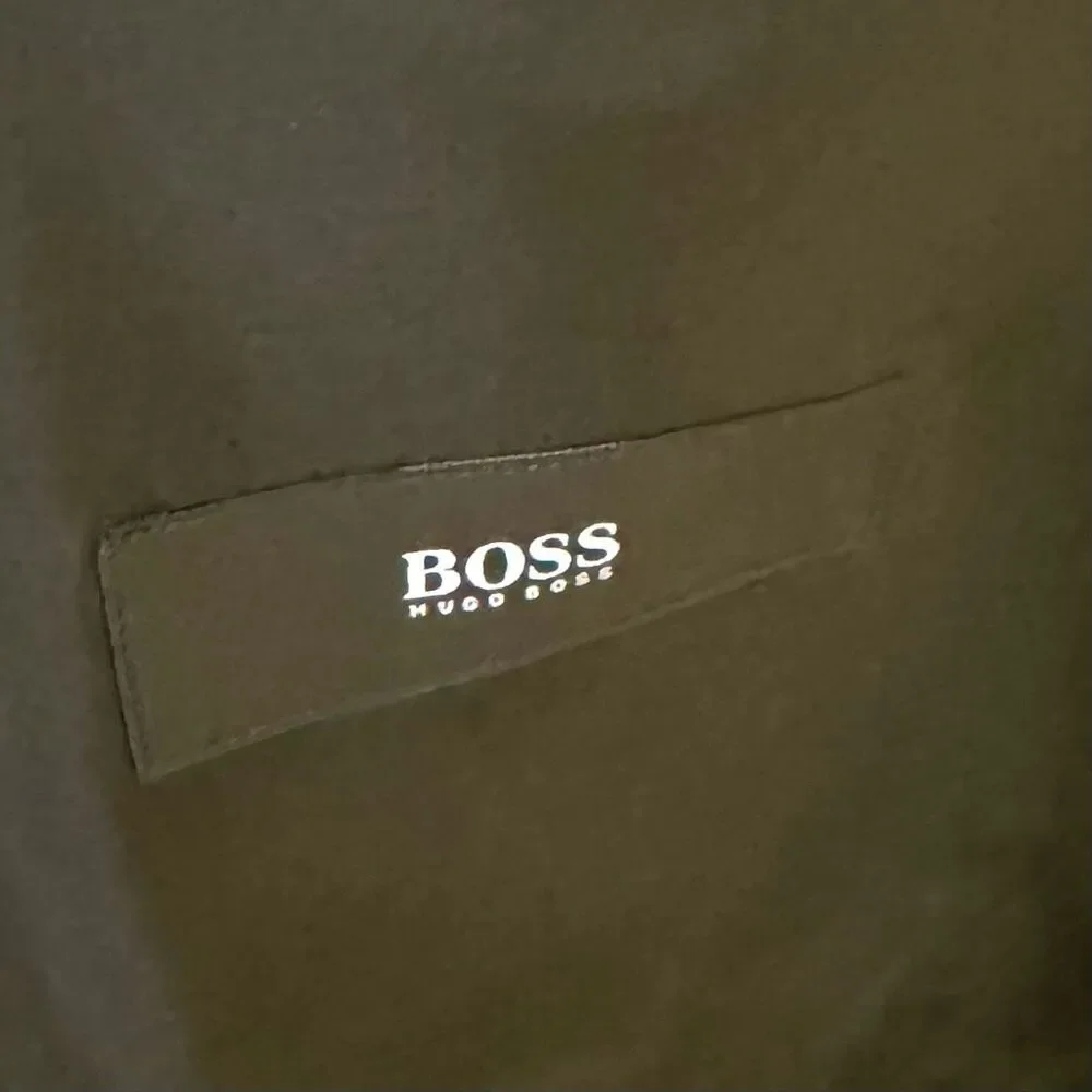Hugo Boss Hutsons Gray Textured 2 Button Blazer. Size 46R